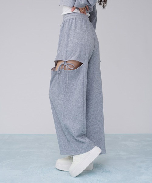 Ambre Neige（アンブルネージュ）の「side ribbon sweat pants / サイドリボンスウェットパンツ（スウェットパンツ・レディース・ピンク/杢グレー/ブラック・FREE）」の20枚目の写真