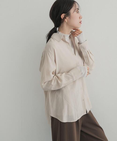 URBAN RESEARCH DOORS（アーバンリサーチドアーズ）の「ハイネックチュールインナー（Tシャツ/カットソー・レディース・オフホワイト/ドット/ブラウン・FREE）」の22枚目の写真