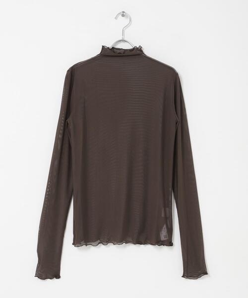 URBAN RESEARCH DOORS（アーバンリサーチドアーズ）の「ハイネックチュールインナー（Tシャツ/カットソー・レディース・オフホワイト/ドット/ブラウン・FREE）」の6枚目の写真