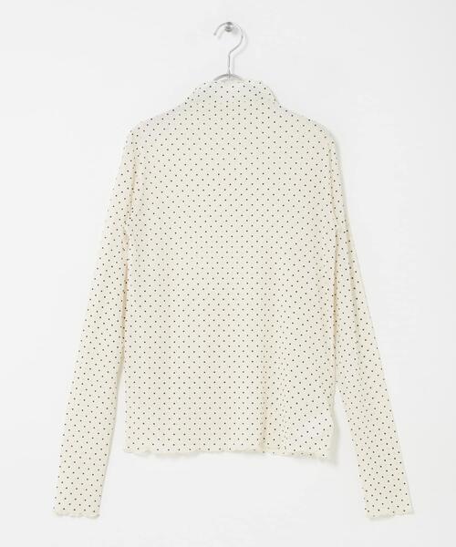 URBAN RESEARCH DOORS（アーバンリサーチドアーズ）の「ハイネックチュールインナー（Tシャツ/カットソー・レディース・オフホワイト/ドット/ブラウン・FREE）」の18枚目の写真