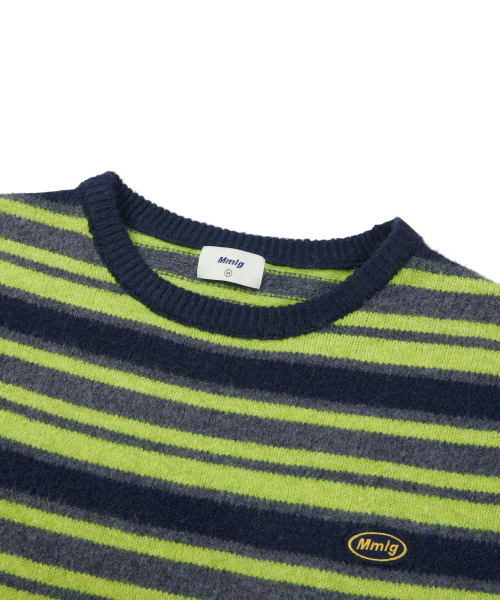 MMLG(エムエムエルジー)の「AURORA STRIPE KNIT (NAVY)(ニット/セーター・レディース・その他・LARGE/SMALL/MEDIUM/X-LARGE)」の4枚目の写真