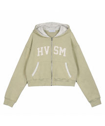 HVSM COLOR BLOCK ZIP UP HOOD(LIME)