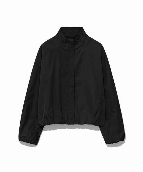 MOAA(モア)の「スタンドカラークロップドナイロンジャケット(ブラック)(ナイロンジャケット・レディース・その他・SMALL/MEDIUM)」の1枚目の写真