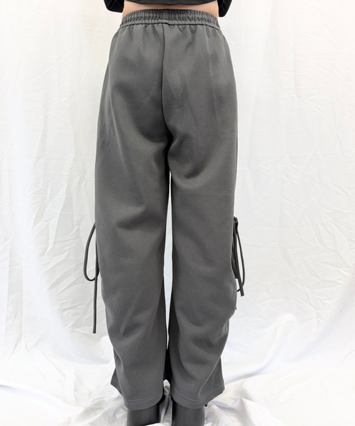 Alite cloth（アリーテクロス）の「サイドシャーリング ワイドスウェットパンツ / ルーズシルエット（スウェットパンツ・レディース・ダークグレー/グレー/ブラック/ライトグレー・S/L/M）」の21枚目の写真