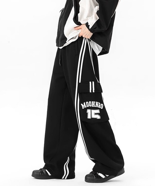 JOHNNY WOLF(ジョニーウルフ)の「GATO サイドライン ワイド スウェット カーゴパンツ(スウェットパンツ・メンズ・ブラック・S/M/L)」の7枚目の写真