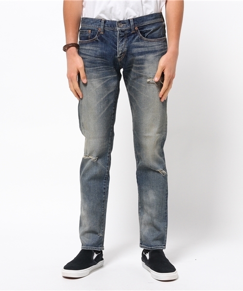 COLLARS（カラーズ）の「【COLLARS/ カラーズ】月本光政着用12.5ozセルビッチストレッチデニム 5ポケットジーンズ（デニムパンツ・メンズ・ライトインディゴブルー・L/M/XL）」の14枚目の写真