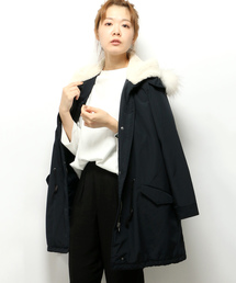 LBC | Eコットンフードボアファーコート(モッズコート)