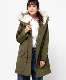 LBC | Eコットンフードボアファーコート(モッズコート)