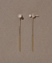 JUPITER | 【K10】バー＆淡水パールピアス<動画あり>2way(ピアス（両耳用）)