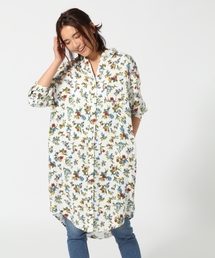 GLOBAL WORK | アソートシャツワンピース9分袖花柄/737499(シャツワンピース)