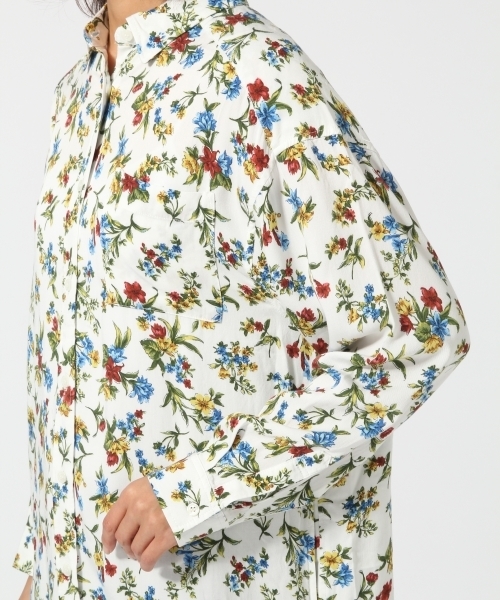 GLOBAL WORK（グローバルワーク）の「アソートシャツワンピース9分袖花柄/737499（シャツワンピース・レディース・ダークブルー/その他3・MEDIUM/LARGE）」の7枚目の写真