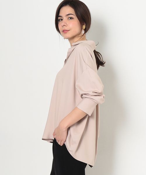 VIS（ビス）の「【2WAY】カシュクールロングカフスシャツ（シャツ/ブラウス・レディース・ホワイト/ベージュ系その他/パープル系その他/サックスブルー/スミクロ・FREE）」の4枚目の写真