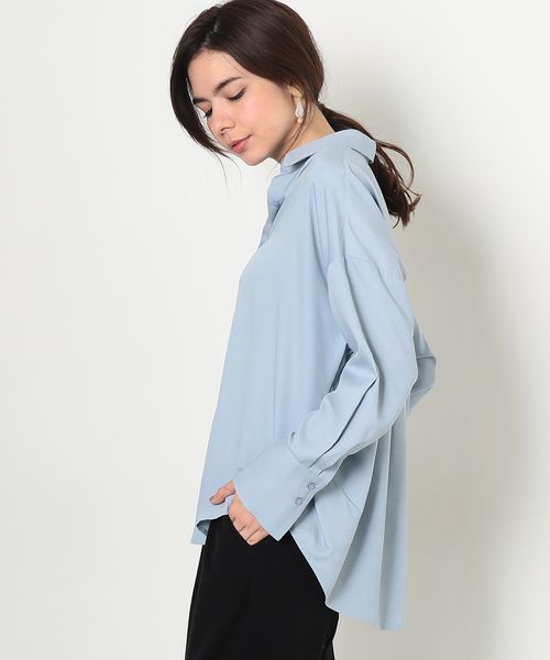 VIS（ビス）の「【2WAY】カシュクールロングカフスシャツ（シャツ/ブラウス・レディース・ホワイト/ベージュ系その他/パープル系その他/サックスブルー/スミクロ・FREE）」の5枚目の写真