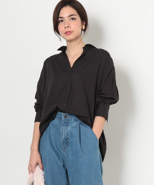 VIS（ビス）の「【2WAY】カシュクールロングカフスシャツ（シャツ/ブラウス・レディース・ホワイト/ベージュ系その他/パープル系その他/サックスブルー/スミクロ・FREE）」の3枚目の写真