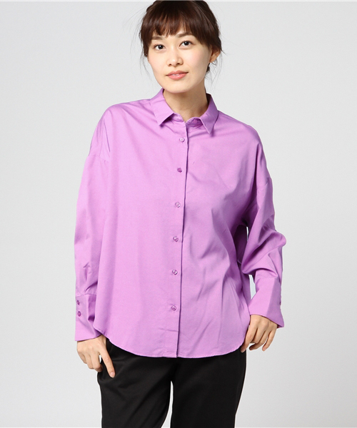 VIS（ビス）の「【2WAY】カシュクールロングカフスシャツ（シャツ/ブラウス・レディース・ホワイト/ベージュ系その他/パープル系その他/サックスブルー/スミクロ・FREE）」の15枚目の写真