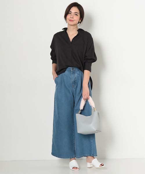 VIS（ビス）の「【2WAY】カシュクールロングカフスシャツ（シャツ/ブラウス・レディース・ホワイト/ベージュ系その他/パープル系その他/サックスブルー/スミクロ・FREE）」の16枚目の写真