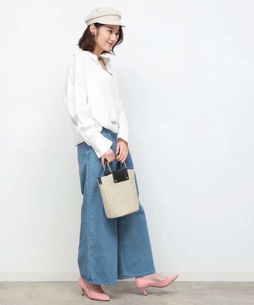 VIS（ビス）の「【2WAY】カシュクールロングカフスシャツ（シャツ/ブラウス・レディース・ホワイト/ベージュ系その他/パープル系その他/サックスブルー/スミクロ・FREE）」の17枚目の写真