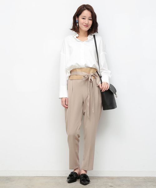 VIS（ビス）の「【2WAY】カシュクールロングカフスシャツ（シャツ/ブラウス・レディース・ホワイト/ベージュ系その他/パープル系その他/サックスブルー/スミクロ・FREE）」の19枚目の写真