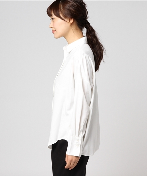 VIS（ビス）の「【2WAY】カシュクールロングカフスシャツ（シャツ/ブラウス・レディース・ホワイト/ベージュ系その他/パープル系その他/サックスブルー/スミクロ・FREE）」の7枚目の写真