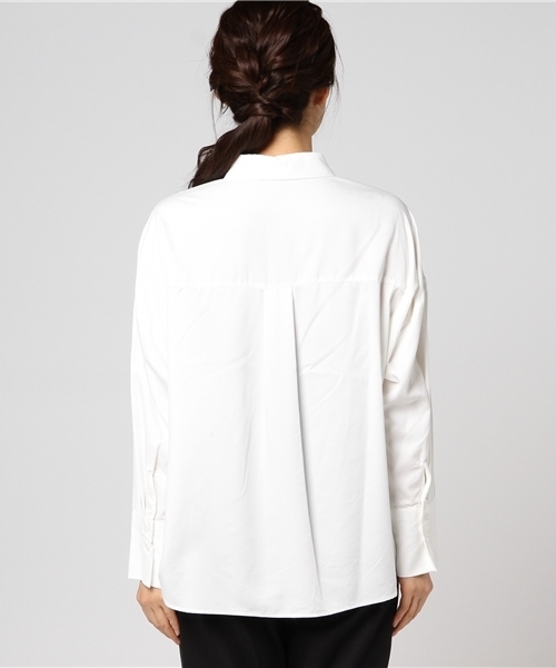 VIS（ビス）の「【2WAY】カシュクールロングカフスシャツ（シャツ/ブラウス・レディース・ホワイト/ベージュ系その他/パープル系その他/サックスブルー/スミクロ・FREE）」の8枚目の写真