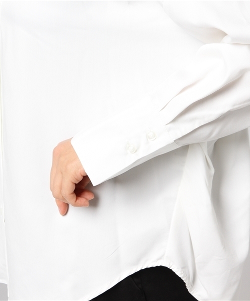 VIS（ビス）の「【2WAY】カシュクールロングカフスシャツ（シャツ/ブラウス・レディース・ホワイト/ベージュ系その他/パープル系その他/サックスブルー/スミクロ・FREE）」の10枚目の写真