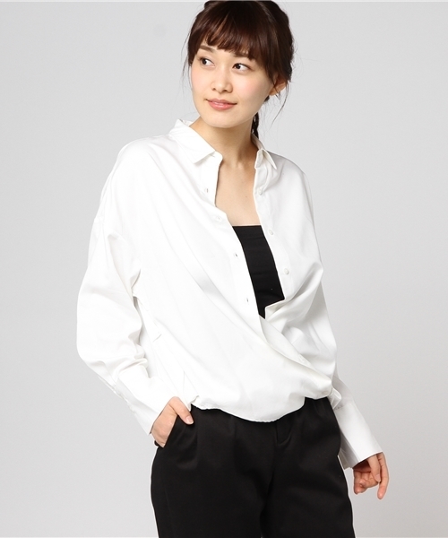 VIS（ビス）の「【2WAY】カシュクールロングカフスシャツ（シャツ/ブラウス・レディース・ホワイト/ベージュ系その他/パープル系その他/サックスブルー/スミクロ・FREE）」の13枚目の写真