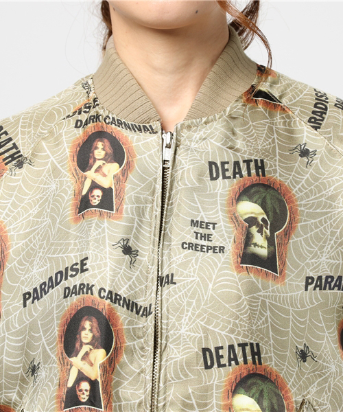 HYSTERIC GLAMOUR（ヒステリックグラマー）の「PARADISE AFTER DARK総柄 フロントZIP JK（ブルゾン・レディース・その他2・SMALL/MEDIUM）」の7枚目の写真