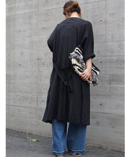 laboratory work(ラボラトリーワーク)の「リネンゆるガウン(その他アウター・レディース・ベージュ/ブラック/カーキ・MEDIUM)」の21枚目の写真