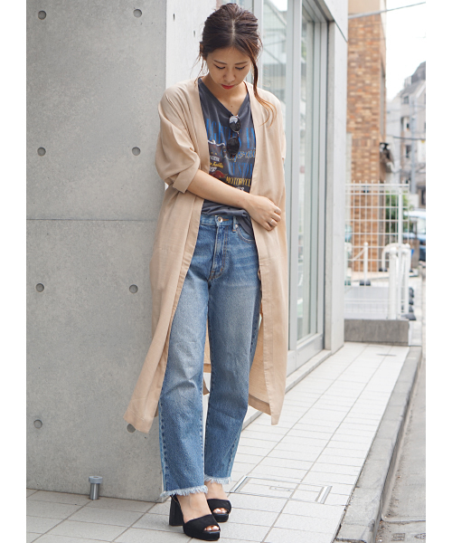 laboratory work(ラボラトリーワーク)の「リネンゆるガウン(その他アウター・レディース・ベージュ/ブラック/カーキ・MEDIUM)」の12枚目の写真