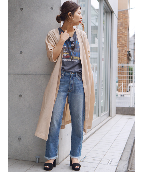 laboratory work(ラボラトリーワーク)の「リネンゆるガウン(その他アウター・レディース・ベージュ/ブラック/カーキ・MEDIUM)」の13枚目の写真