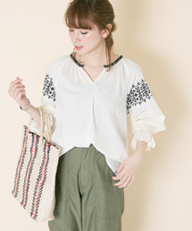 URBAN RESEARCH | クロスステッチ刺繍ブラウス(シャツ/ブラウス)