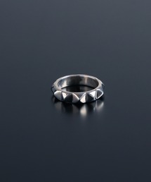 【YArKA/ヤーカ】silver925 plane pyramid studs ring[ramii3]/プレーンピラミッドスタッズリング