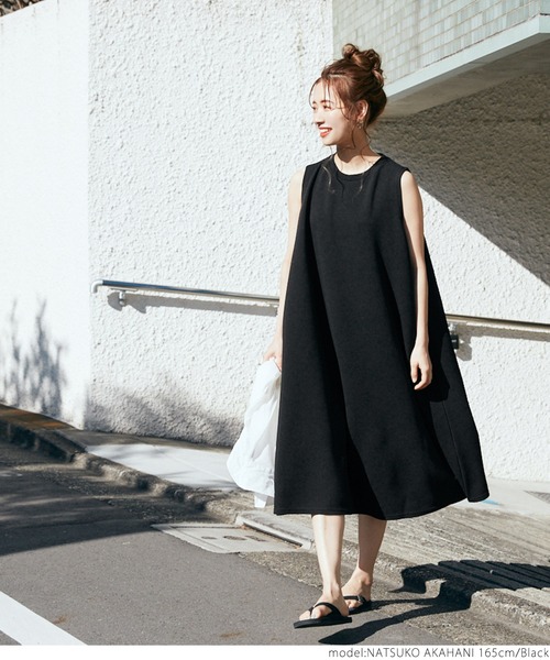 coca（coca）（コカ）の「たっぷりAラインエンボス加工ワンピース（ワンピース・レディース・ホワイト/ブラック/ネイビー/イエロー/レッド/カーキ/オレンジ/ベージュ/マスタード/ターコイズブルー/ダークベージュ・ONE SIZE）」の15枚目の写真