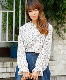 RAY CASSIN | シャーリングハイネック小花柄ブラウス(シャツ/ブラウス)