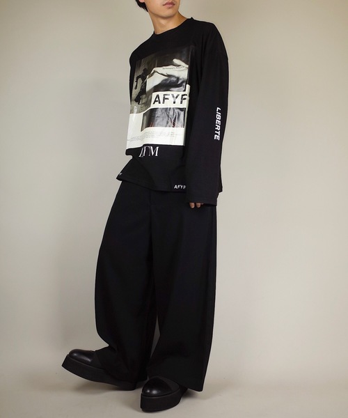 rovtski（ロフトスキー）の「rovtski 【トレンドのワイドパンツ】#355 TRツイルロングガウチョパンツ/LONG GAUCHO/7B17080401（スラックス・メンズ・ネイビー/ブラック/グレー・MEDIUM/LARGE）」の10枚目の写真