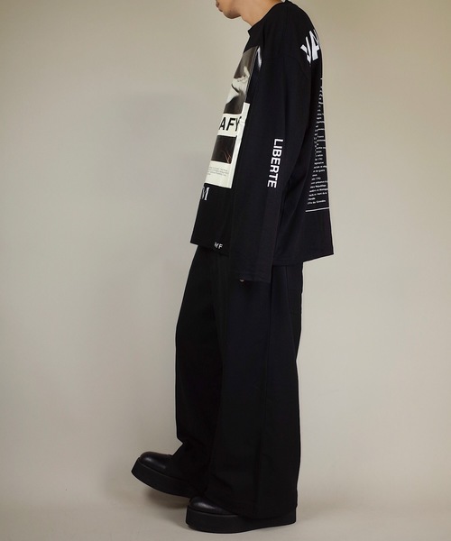 rovtski（ロフトスキー）の「rovtski 【トレンドのワイドパンツ】#355 TRツイルロングガウチョパンツ/LONG GAUCHO/7B17080401（スラックス・メンズ・ネイビー/ブラック/グレー・MEDIUM/LARGE）」の12枚目の写真