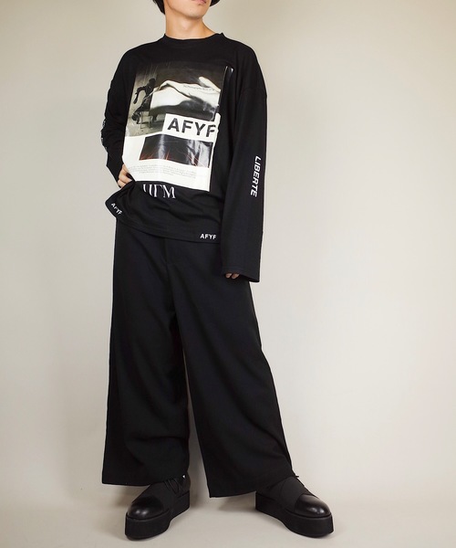 rovtski（ロフトスキー）の「rovtski 【トレンドのワイドパンツ】#355 TRツイルロングガウチョパンツ/LONG GAUCHO/7B17080401（スラックス・メンズ・ネイビー/ブラック/グレー・MEDIUM/LARGE）」の13枚目の写真