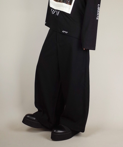 rovtski（ロフトスキー）の「rovtski 【トレンドのワイドパンツ】#355 TRツイルロングガウチョパンツ/LONG GAUCHO/7B17080401（スラックス・メンズ・ネイビー/ブラック/グレー・MEDIUM/LARGE）」の14枚目の写真