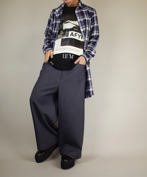 rovtski（ロフトスキー）の「rovtski 【トレンドのワイドパンツ】#355 TRツイルロングガウチョパンツ/LONG GAUCHO/7B17080401（スラックス・メンズ・ネイビー/ブラック/グレー・MEDIUM/LARGE）」の20枚目の写真