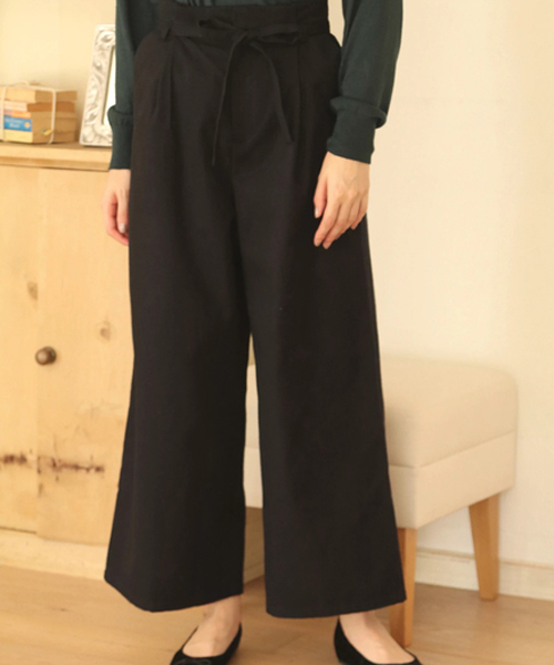 earth music&ecology（アースミュージックアンドエコロジー）の「ベルト付ワイドパンツ（その他パンツ・レディース・キャメル/ネイビー/グレー・FREE）」の3枚目の写真