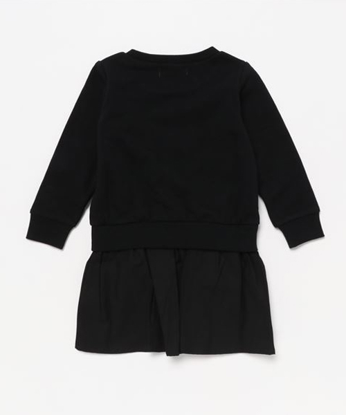 AZUL by moussy（アズールバイマウジー）の「ドッキングカーゴワンピース（ワンピース・キッズ・ブラック/カーキ・100/110/120/130）」の3枚目の写真