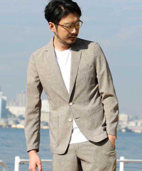 MEN'S BIGI(メンズビギ)の「ストレッチ 高機能ジャケット / EVARET (同素材パンツあり セットアップ 可能)(テーラードジャケット・メンズ・チャコールグレー/ベージュ/インディゴブルー/カモフラージュ・SS/S/M/L/LL)」の3枚目の写真