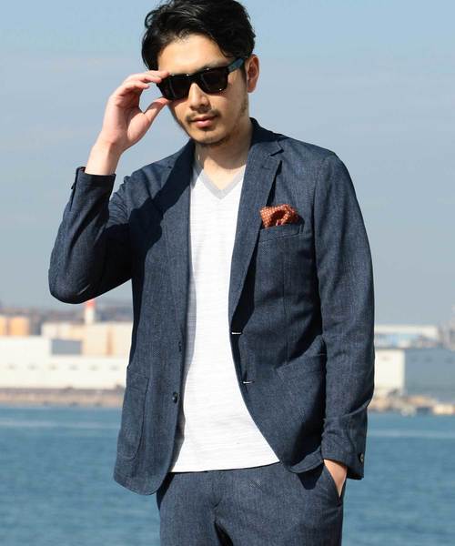 MEN'S BIGI(メンズビギ)の「ストレッチ 高機能ジャケット / EVARET (同素材パンツあり セットアップ 可能)(テーラードジャケット・メンズ・チャコールグレー/ベージュ/インディゴブルー/カモフラージュ・SS/S/M/L/LL)」の4枚目の写真