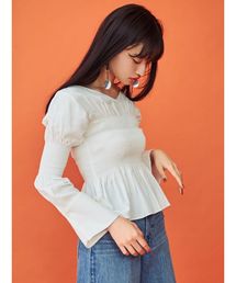 EMODA | ライトフラワーシャーリングトップス(Tシャツ/カットソー)