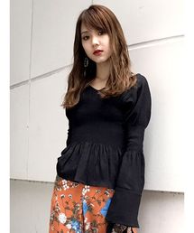EMODA | ライトフラワーシャーリングトップス(Tシャツ/カットソー)
