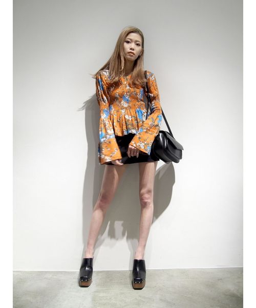 EMODA（エモダ）の「ライトフラワーシャーリングトップス（Tシャツ/カットソー・レディース・ホワイト/ブラック/その他/その他1・FREE）」の14枚目の写真