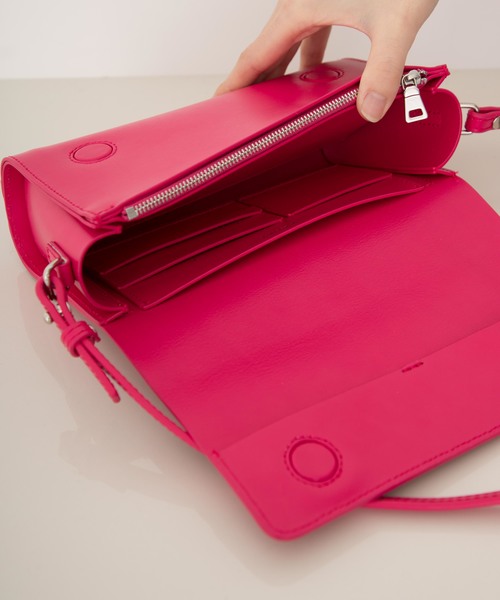 YAHKI(ヤーキ)の「【YAHKI】《STUDIOUS別注》お財布ショルダー YH-185(ショルダーバッグ・レディース・ブラック/ベージュ/フューシャピンク/ベージュ系その他・FREE)」の9枚目の写真