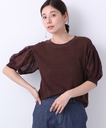 LEPSIM | 14GチュールスリーブキリカエSS　786908(ニット/セーター)