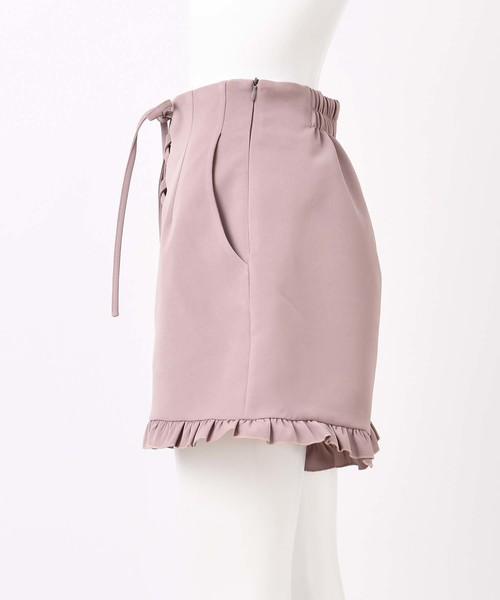 one after another NICE CLAUP（ワンアフターアナザーナイスクラップ）の「フリルレースアップショートパンツ（その他パンツ・レディース・ブラック/モカ/ベージュ/インディゴブルー・FREE）」の17枚目の写真