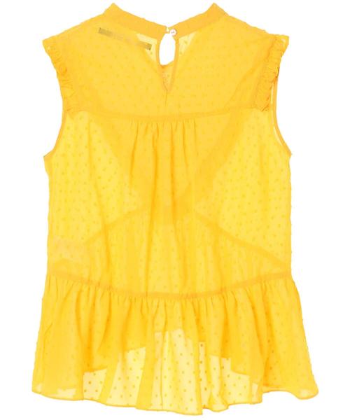 YECCA VECCA（イェッカヴェッカ）の「・フリルノースリーブブラウス（シャツ/ブラウス・レディース・ホワイト/イエロー/ブルー/ブラック・FREE）」の10枚目の写真